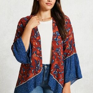 The Pioneer Woman Kimono Topper Womens Plus Sz XXL Boho Festival Artsy Funky